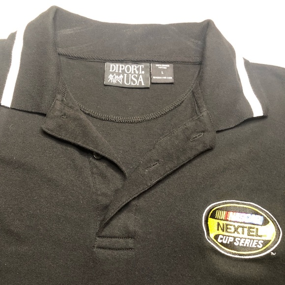 Diport USA Men’s Nascar Nextel Cup Series Black Polo Short Sleeve Size L Large - Picture 3 of 10